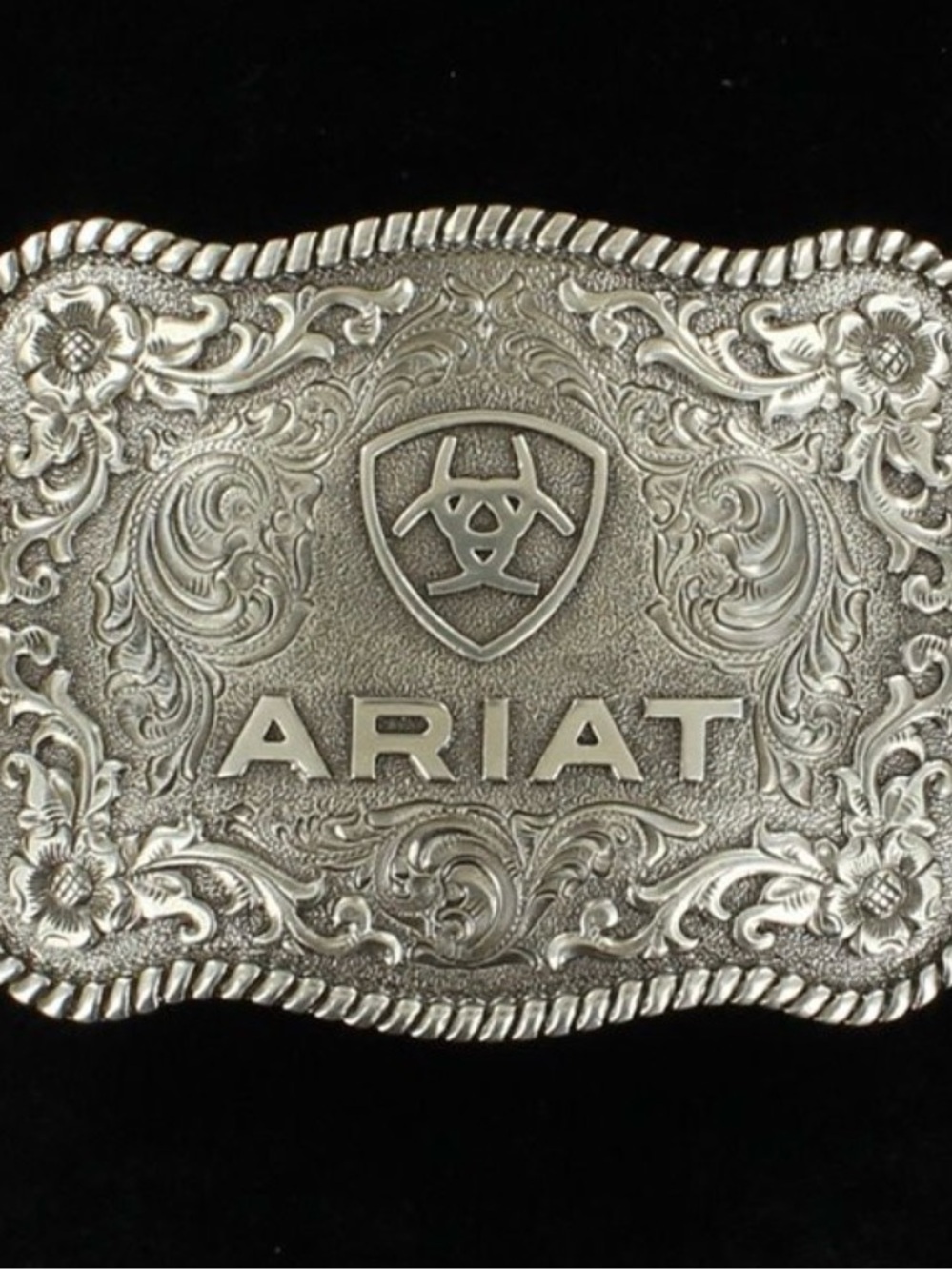 Ariat Scalloped Logo Belt Buckle — Style A37006